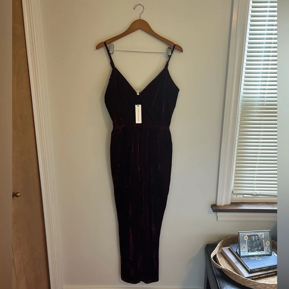 NWT cupcakes & cashmere Velvet Jumpsuit - Picture 11 of 11